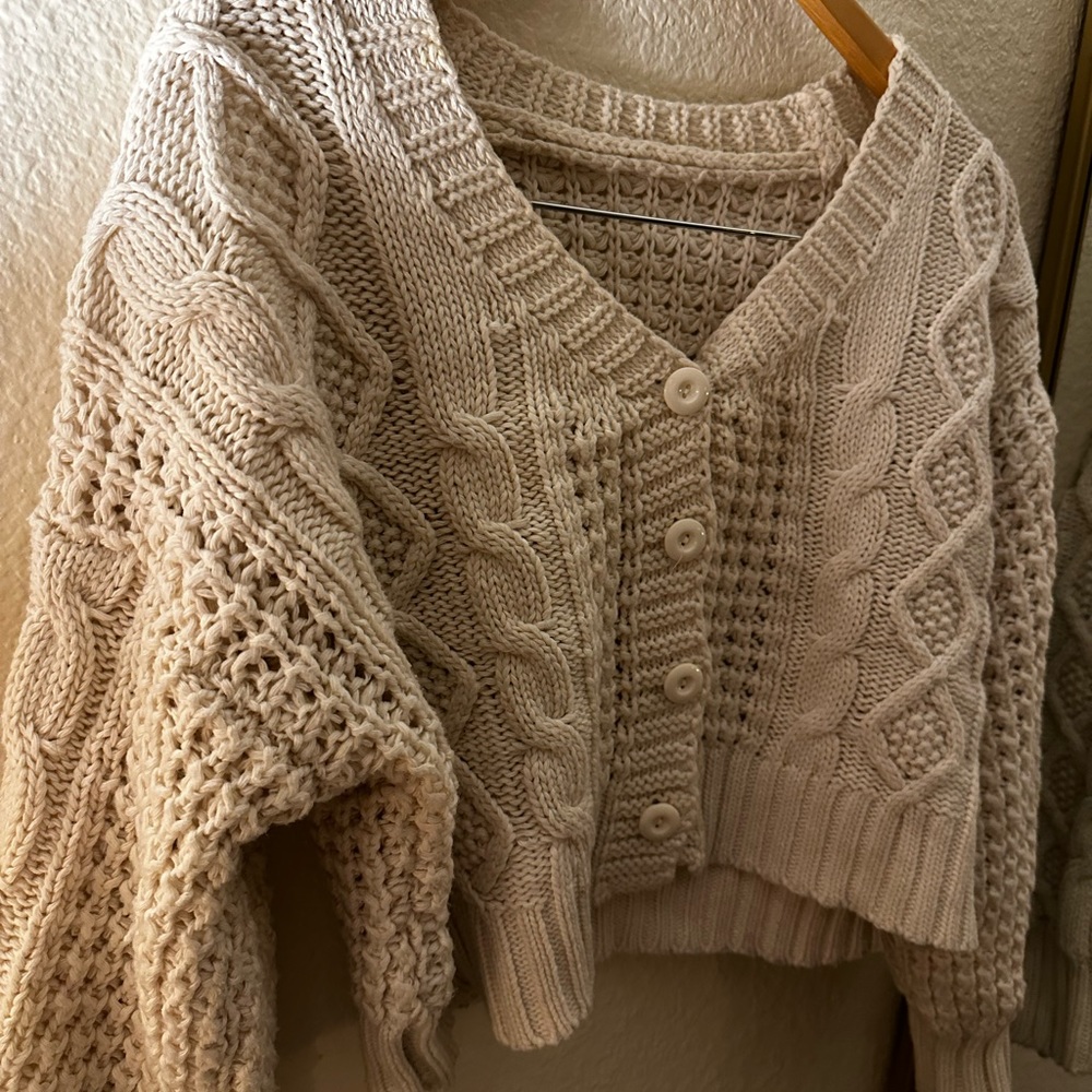 Chunky knit Cardigan Sweater